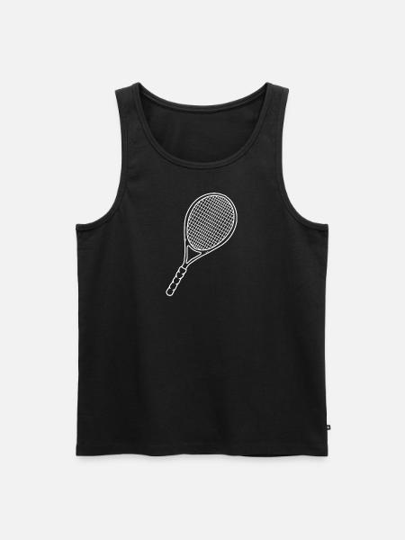 Tennisschläger - Männer Premium Bio Tank Top - Schwarz
