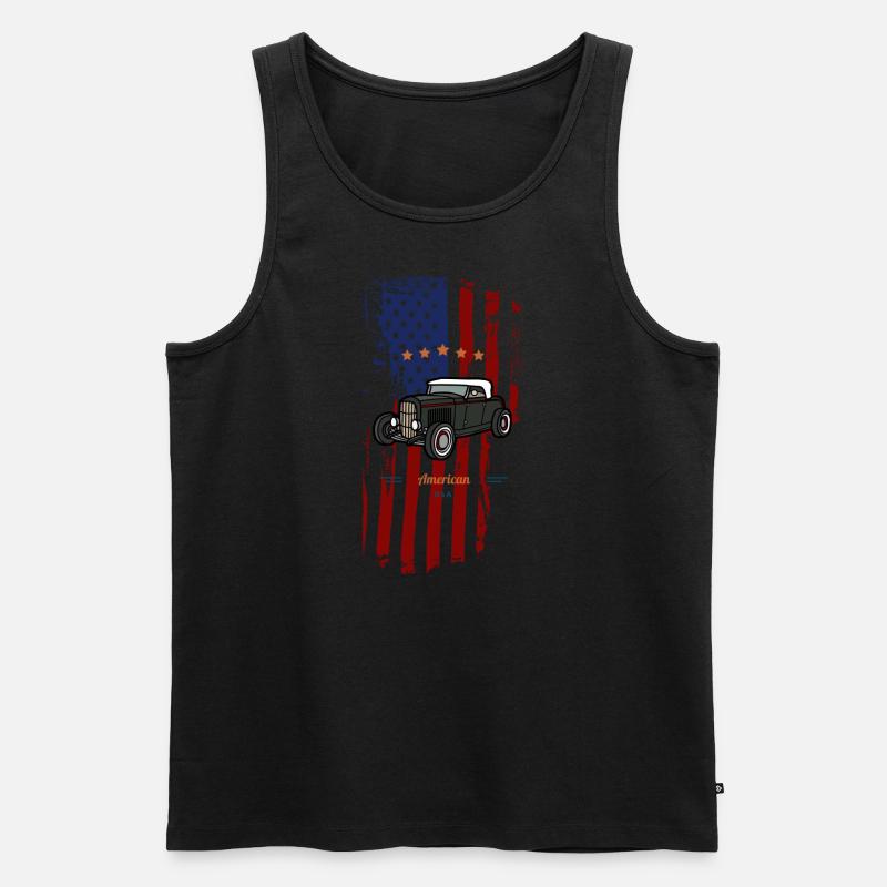 Hot Rod - Ekologiczny tank top męski Premium - czarny