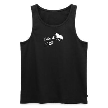 Isländer Take it Isi - Männer Premium Bio Tank Top - Schwarz - Vorne - Michal (187cm)