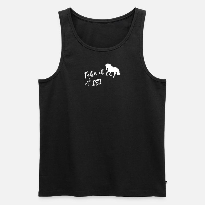 Isländer Take it Isi - Männer Premium Bio Tank Top - Schwarz