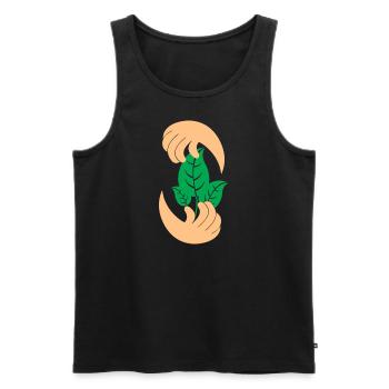nature - Männer Premium Bio Tank Top - Schwarz - Vorne - Michal (187cm)