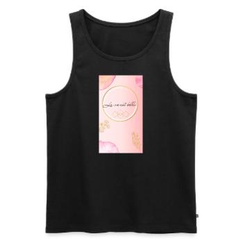 Life is Beautiful - Design Print - Men's Premium Organic Tank Top - black - Front - Michal (187cm)