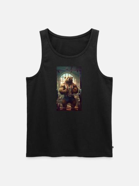 Training - Men's Premium Organic Tank Top - black