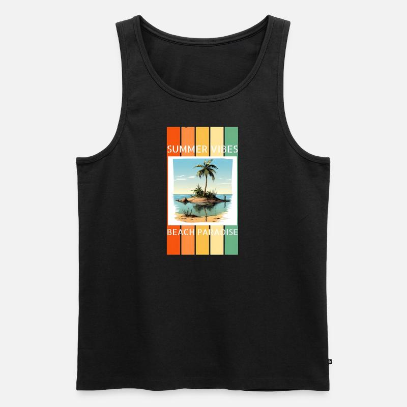 Summer Vibes - Männer Premium Bio Tank Top - Schwarz