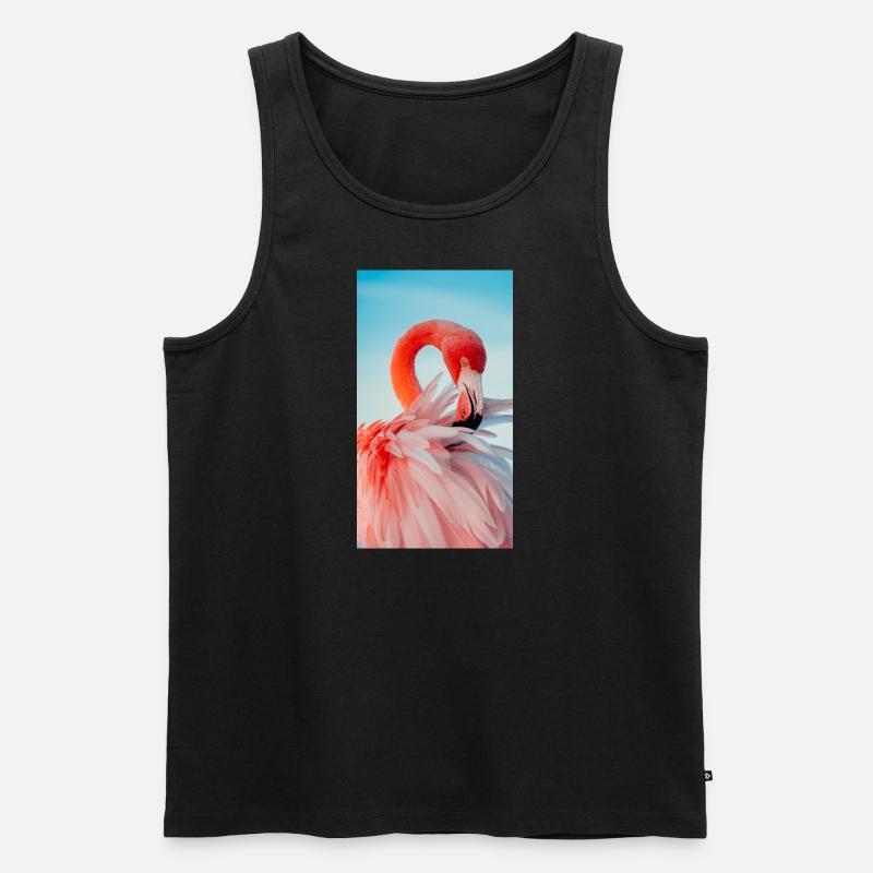 Flamingo Kollektion - Männer Premium Bio Tank Top - Schwarz
