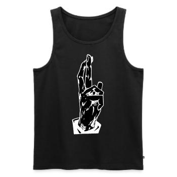 Anime Handzeichen Japanische Anime Manga - Männer Premium Bio Tank Top - Schwarz - Vorne - Michal (187cm)