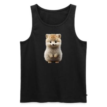 Quokka, le kangourou le plus mignon du monde - Débardeur bio Premium Homme - noir - Devant - Michal (187cm)