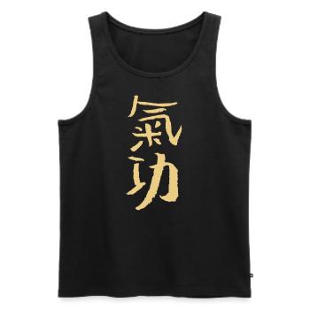Qigong - Männer Premium Bio Tank Top - Schwarz - Vorne - AI Model Male 178 light (178cm)