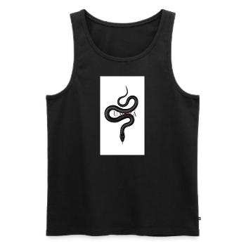 ÚМ฿ŔÁ – The Dark Serpent Collection" - Men's Premium Organic Tank Top - black - Front - AI Model Male 178 light (178cm)