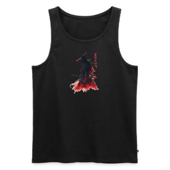 Samurai Japan Warrior Gift Asia Blood Moon - Men's Premium Organic Tank Top - black - Front - Michal (187cm)