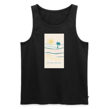 Salty hair, Sandy Hair - Männer Premium Bio Tank Top - Schwarz - Vorne - Michal (187cm)