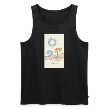 Salty hair, Sandy Hair - Männer Premium Bio Tank Top - Schwarz - Vorne - Michal (187cm)