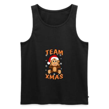 Team Schimpanse Xmas für Service Crews - Männer Premium Bio Tank Top - Schwarz - Vorne - AI Model Male 178 light (178cm)