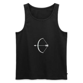 Pfeil und Bogen Bogenschütze - Männer Premium Bio Tank Top - Schwarz - Vorne - Michal (187cm)