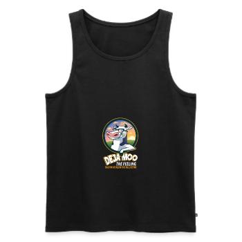 Deja Moo drôle vache sort vaches cadeau - Débardeur bio Premium Homme - noir - Devant - Michal (187cm)