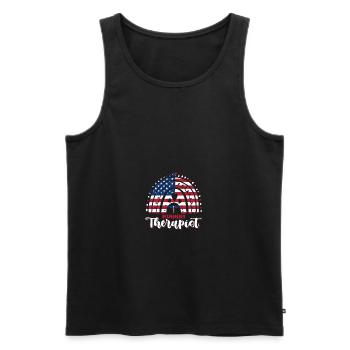 Red White Blue Respiratory Therapist Crew 4th Of - Männer Premium Bio Tank Top - Schwarz - Vorne - AI Model Male 178 light (178cm)