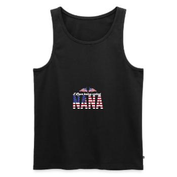 J’adore être appelé Nana American Flag le 4 juillet - Débardeur bio Premium Homme - noir - Devant - Michal (187cm)