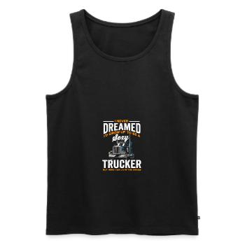 Drôle de camionnage, je grandirais pour devenir un camionneur sexy - Débardeur bio Premium Homme - noir - Devant - Michal (187cm)