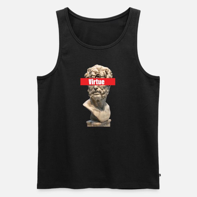 Seneca Sprm. - Männer Premium Bio Tank Top - Schwarz