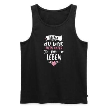 Mama, you're my anchor in life - Men's Premium Organic Tank Top - black - Front - AI Model Male 178 light (178cm)