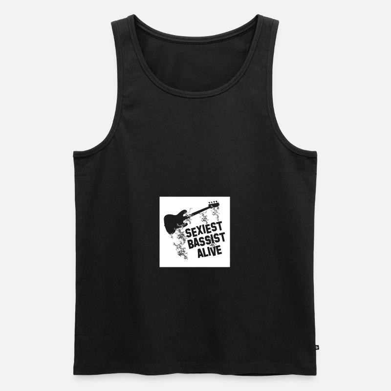 Bassist Groupie - Männer Premium Bio Tank Top - Schwarz