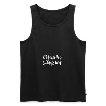 Offizielles Schlafshirt - Männer Premium Bio Tank Top - Schwarz - Vorne - Michal (187cm)