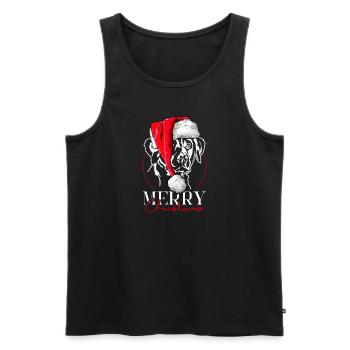 Père Noël Labrador Retriever joyeux Noël Wilsigns - Débardeur bio Premium Homme - noir - Devant - Michal (187cm)
