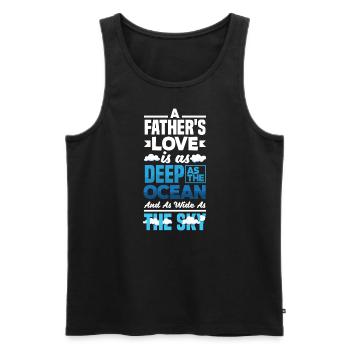A Father's Love Is As Deep As The Ocean Father's - Men's Premium Organic Tank Top - black - Front - AI Model Male 178 light (178cm)