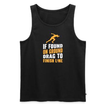 Laufen Läufer Joggen - Männer Premium Bio Tank Top - Schwarz - Vorne - Michal (187cm)
