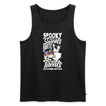 Spooky Sweets Diabetic Treats Halloween Edition - Débardeur bio Premium Homme - noir - Devant - AI Model Male 178 light (178cm)