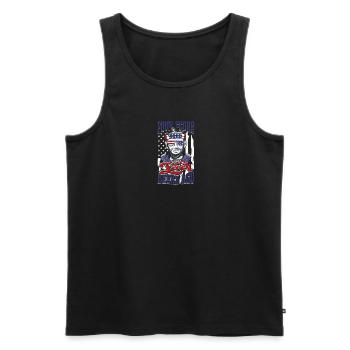 Quatre scores et sept bières il y a - score - Débardeur bio Premium Homme - noir - Devant - AI Model Male 178 light (178cm)