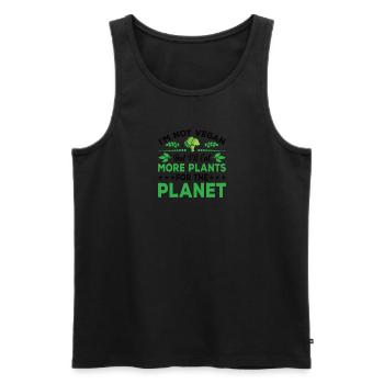 Plants Food Animal Welfare Herbivores Vegan - Men's Premium Organic Tank Top - black - Front - Michal (187cm)