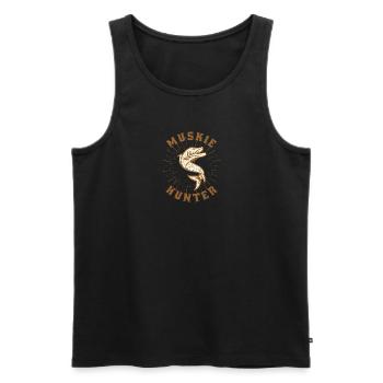Warnung Kann spontan anfangen darüber zu sprechen - Männer Premium Bio Tank Top - Schwarz - Vorne - Michal (187cm)