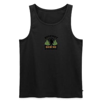Bigfoot m’a vu mais personne ne le croit - monstre - Débardeur bio Premium Homme - noir - Devant - Michal (187cm)