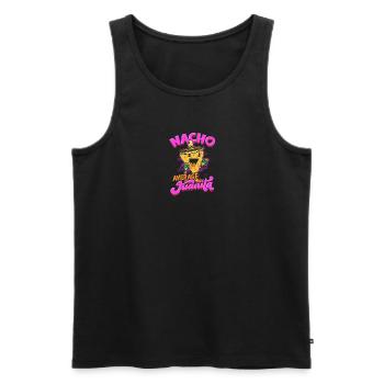Nacho Average Juanita - nacho - Men's Premium Organic Tank Top - black - Front - AI Model Male 178 light (178cm)