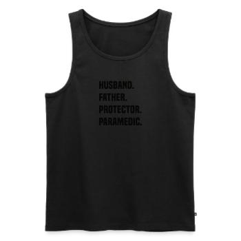 Paragliding Vater Fallschirmspringen Paragleiter - Männer Premium Bio Tank Top - Schwarz - Vorne - Michal (187cm)