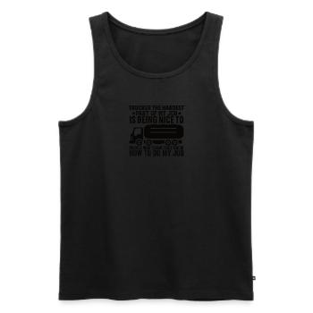 Lkw-Fahrer Lastkraftwagen Fahrer Diesel - Männer Premium Bio Tank Top - Schwarz - Vorne - AI Model Male 178 light (178cm)