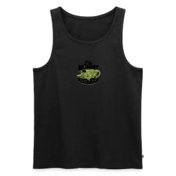 My mommy is a litigator - profession - Men's Premium Organic Tank Top - black - Front - Michal (187cm)