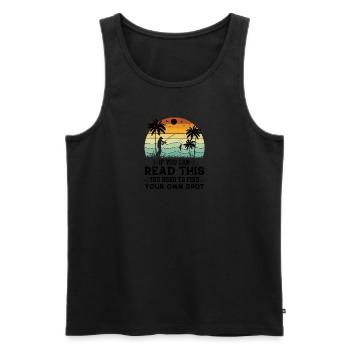Therapie Angeln See Karpfen Angler Fischer Köder - Männer Premium Bio Tank Top - Schwarz - Vorne - Michal (187cm)