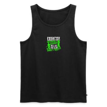 Trainiere, weil Zombies die langsamen fressen werden - Männer Premium Bio Tank Top - Schwarz - Vorne - Michal (187cm)