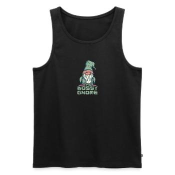 The bossy gnome - fall - Men's Premium Organic Tank Top - black - Front - Michal (187cm)