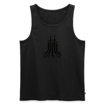 Pilot Airplane Flying Flying Gift Idea - Men's Premium Organic Tank Top - black - Front - Michal (187cm)