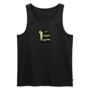 I am easily satisfied with any drink with a twist - Men's Premium Organic Tank Top - black - Front - AI Model Male 178 light (178cm)