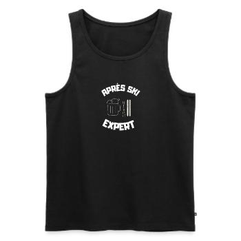 Après Ski Expert - Men's Premium Organic Tank Top - black - Front - AI Model Male 178 light (178cm)