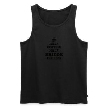 Civil Engineer Bridge Construction Statics Coffee Engineer - Men's Premium Organic Tank Top - black - Front - AI Model Male 178 light (178cm)