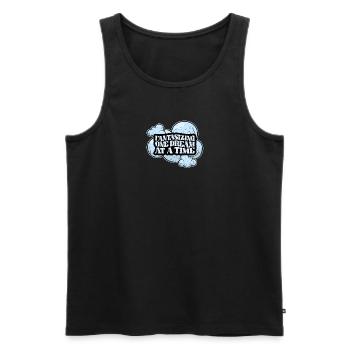 Fantasizing one dream at a time - fantasize - Men's Premium Organic Tank Top - black - Front - AI Model Male 178 light (178cm)
