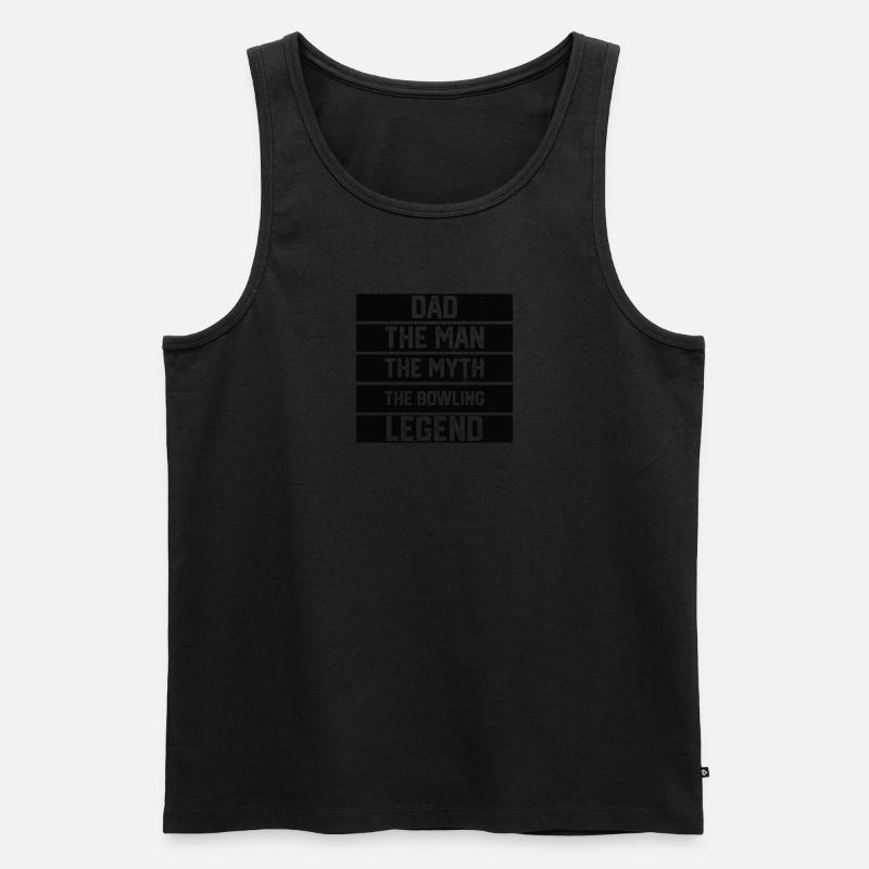 Bowling Vater Papa Cooler - Männer Premium Bio Tank Top - undefined