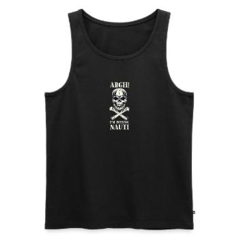 Argh I'm feeling nauti - feitan skull - Men's Premium Organic Tank Top - black - Front - AI Model Male 178 light (178cm)