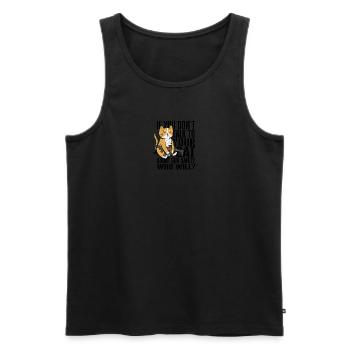 Wenn Sie nicht mit Ihrer Katze über Waffensicherheit sprechen, - Männer Premium Bio Tank Top - Schwarz - Vorne - AI Model Male 178 light (178cm)