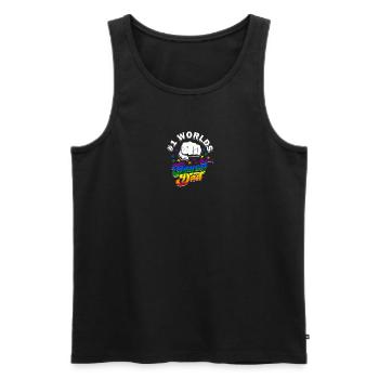 #1 Worlds Gayest Dad - schwule Männer - Männer Premium Bio Tank Top - Schwarz - Vorne - AI Model Male 178 light (178cm)
